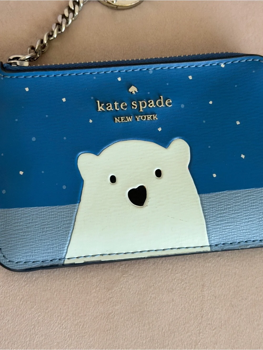 Kate Spade ❄️ Arctic Friends Medium L-Zip Card Holder